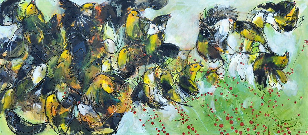 Janet Timmerije + Flutering birds